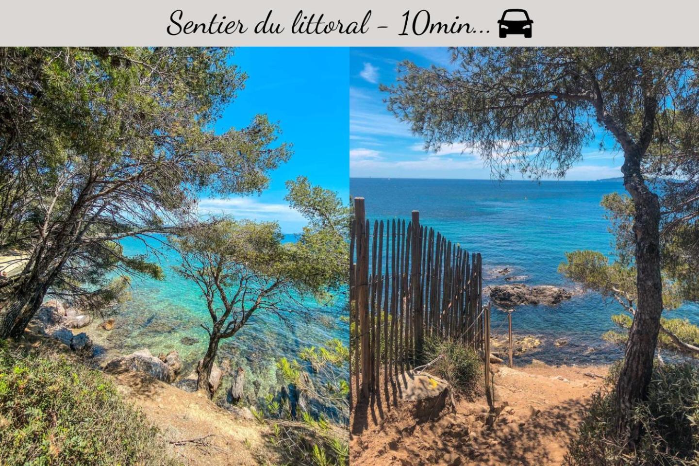 Netflix - Lit Queen Size - Terrasse Plein Sud - Climatisation - 2'Centre-Ville - 6'Mer - Parking Prive - 56M2 - L'Olivine - Offre Speciale La Londe-les-Maures Exterior foto